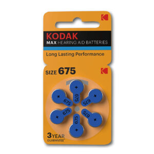 KODAK PILA AUDIFONO 675, PACK 6 UDS.