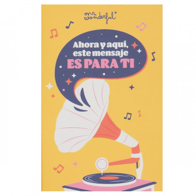 POSTAL CON GRABADOR DE MENSAJE AUDIO - AHORA Y AQUÍ, ESTE MENSAJE ES PARA TI