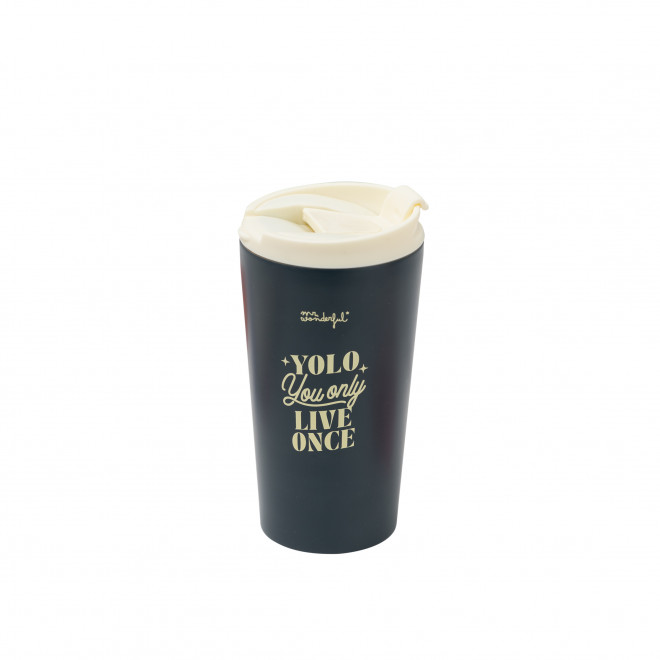 TAZA TAKE AWAY TÉRMICA - YOU ONLY LIVE ONCE