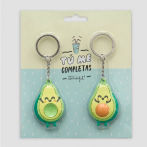 SET DE 2 LLAVEROS AGUACATE PARA PERSONAS QUE ENCAJAN A LA PERFECCIÓN