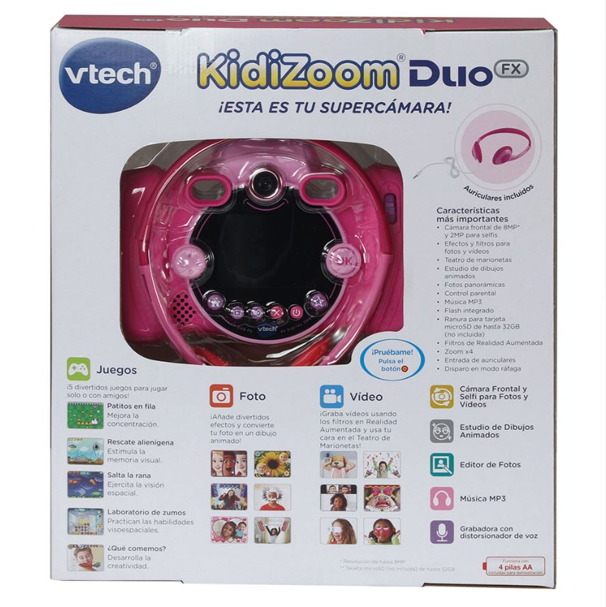 CÁMARA INFANTIL VTECH KIDIZOOM DUO FX ROSA - Imagen 6