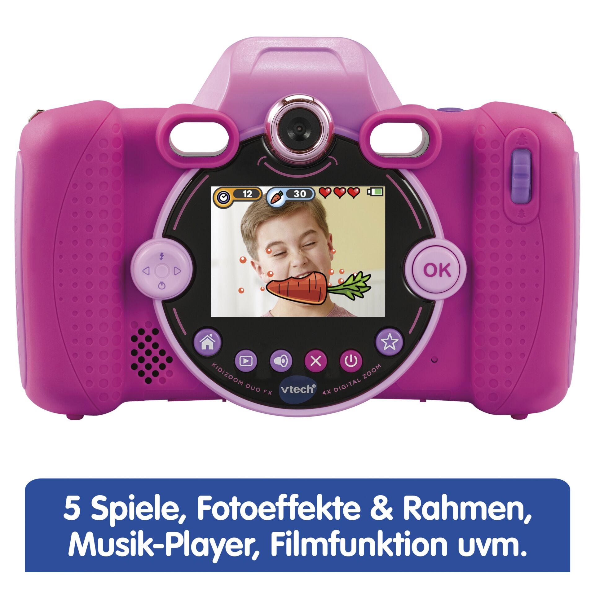 CÁMARA INFANTIL VTECH KIDIZOOM DUO FX ROSA - Imagen 8