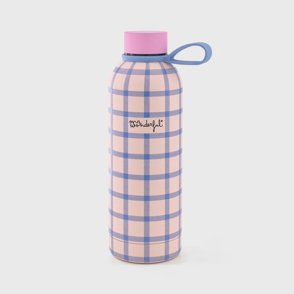 Botella-Térmica-cuadrados-azules-y-rosas-Mr.Wonderful-1
