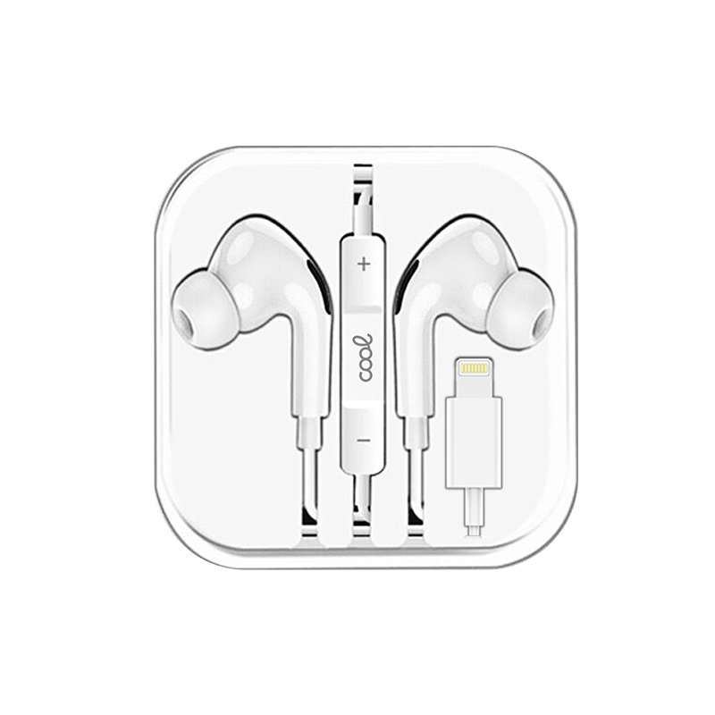 AURICULARES BLANCOS COOL STEREO CON MICRO PARA I-PHONE GOMA IN-EAR (LIGHTNING BLUETOOTH) - Imagen 3