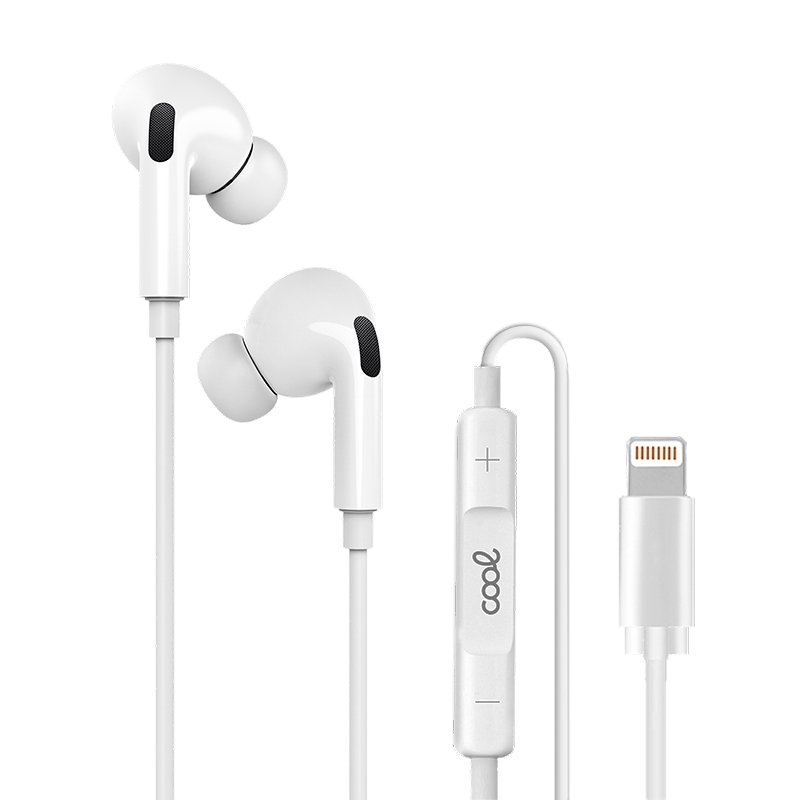AURICULARES BLANCOS COOL STEREO CON MICRO PARA I-PHONE GOMA IN-EAR (LIGHTNING BLUETOOTH) - Imagen 4