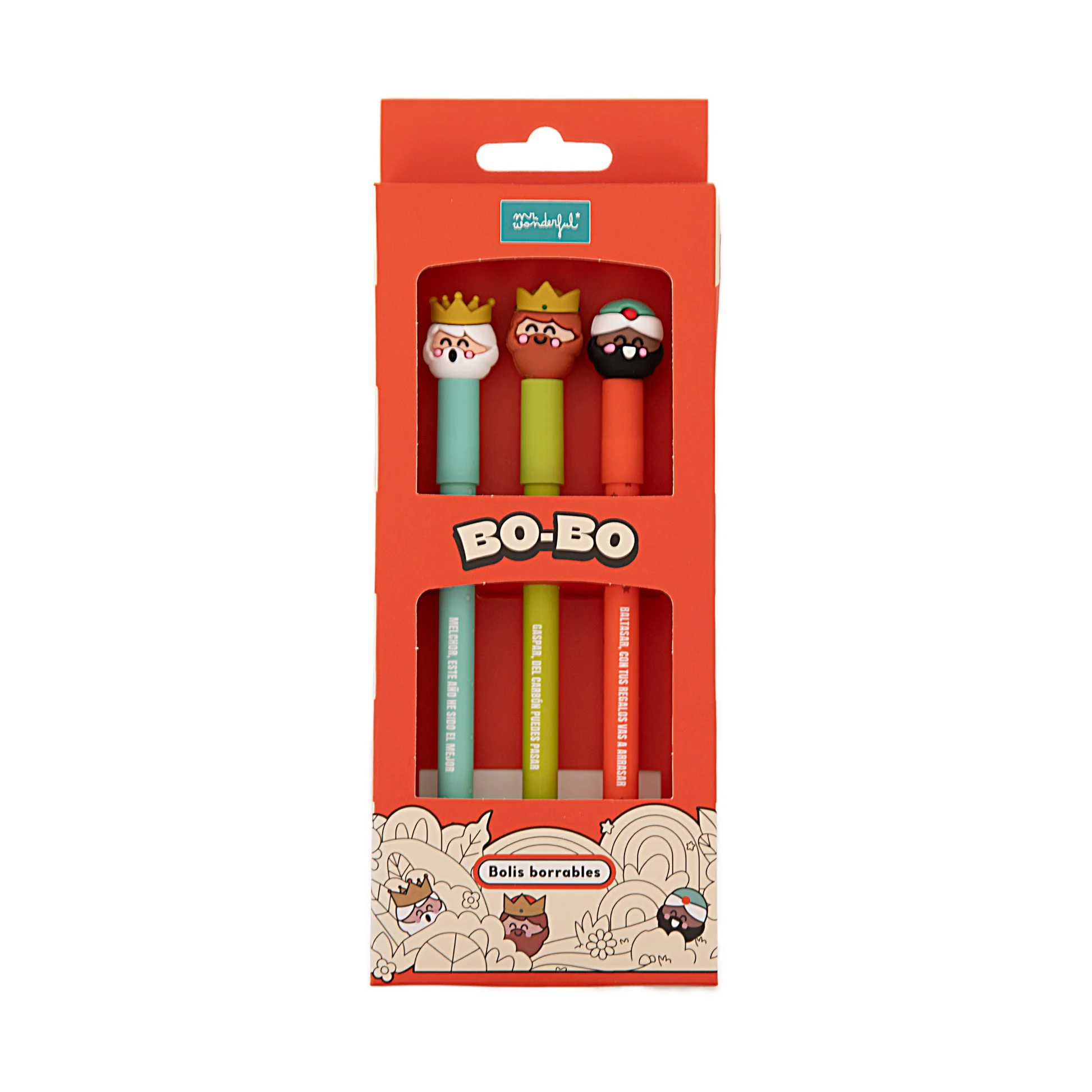 SET DE 3 BOLIS BORRABLES BO-BO - REYES MAGOS