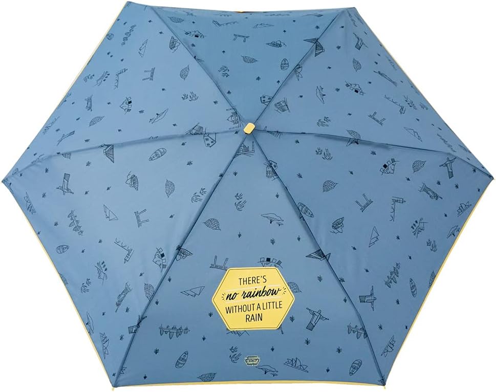 Paraguas pequeño de viaje - there's no rainbow without a little rain