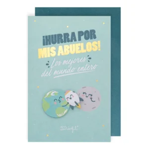 Postal - hurra por mis abuelos, los mejores del mundo