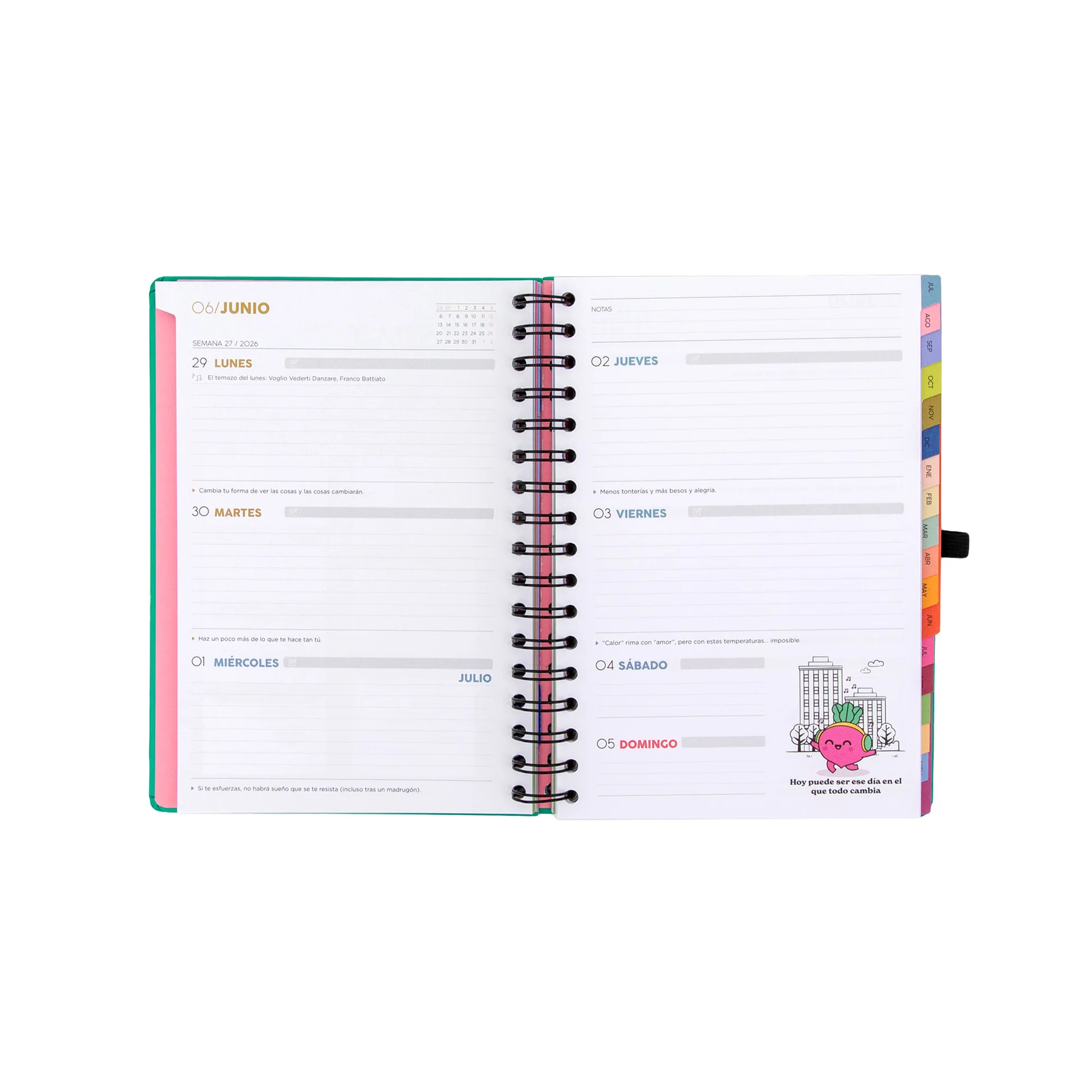 AGENDA MR.WONDERFUL 2026-27 SEMANAL 18 MESES - SUEÑA FUERTE, VIVE LIBRE - Imagen 2