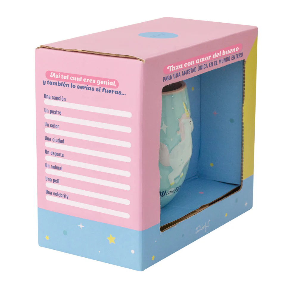 TAZA CON RELIEVE DE UNICORNIO - ERES LO MÁS - Imagen 4