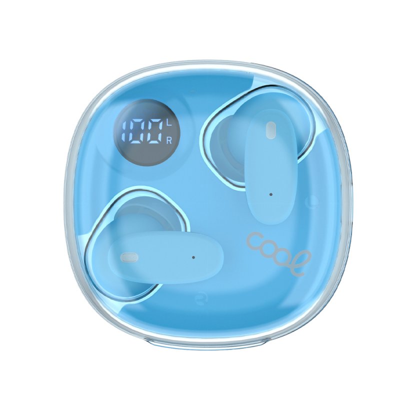 AURICULARES STEREO BLUETOOTH DUAL EARBUDS COOL FUN CELESTE - Imagen 4