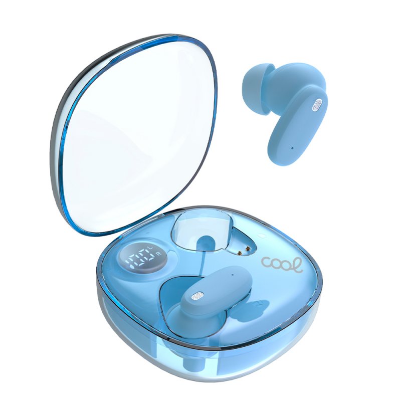 AURICULARES STEREO BLUETOOTH DUAL EARBUDS COOL FUN CELESTE - Imagen 5