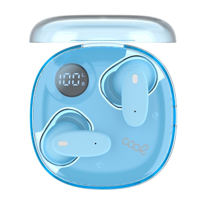 AURICULARES STEREO BLUETOOTH DUAL EARBUDS COOL FUN CELESTE - Imagen 6
