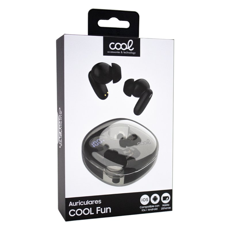 AURICULARES STEREO BLUETOOTH DUAL EARBUDS COOL FUN NEGRO - Imagen 11