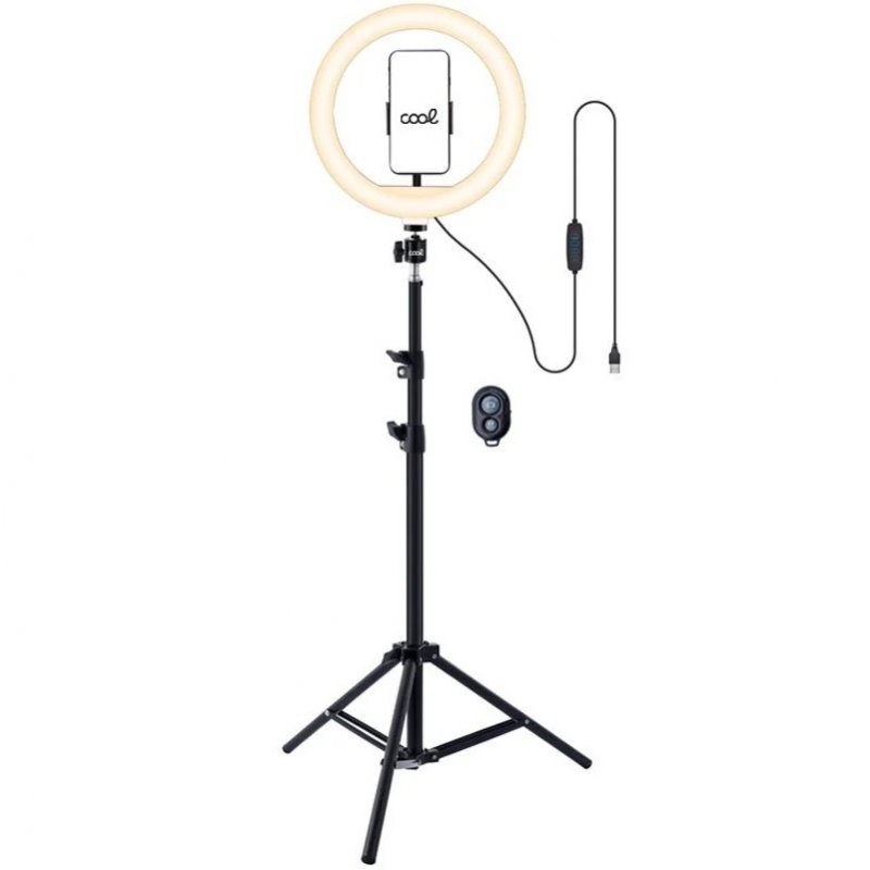 soporte-tripode-180-cm-aro-de-luz-led-cool-mando-bluetooth